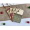 Red and green Christmas-themed journaling cards with diamond patterns. 